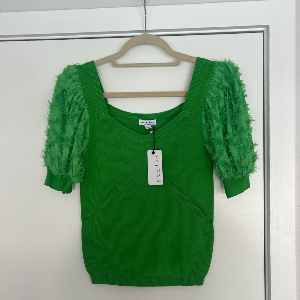 NWT Current Air Short Sleeve Knit Sweater Top